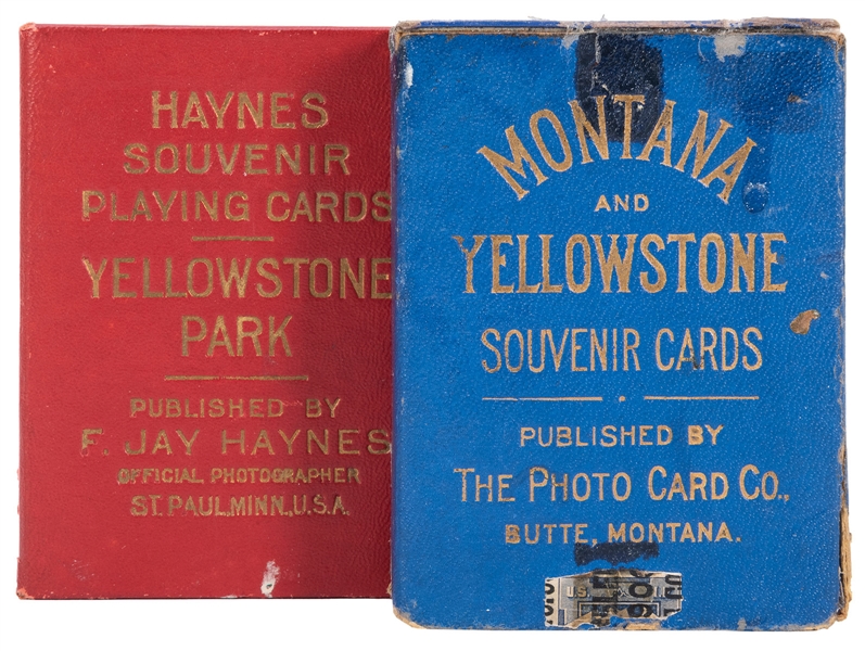  [National Parks – Yellowstone] Two Souvenir Decks of Yellow...
