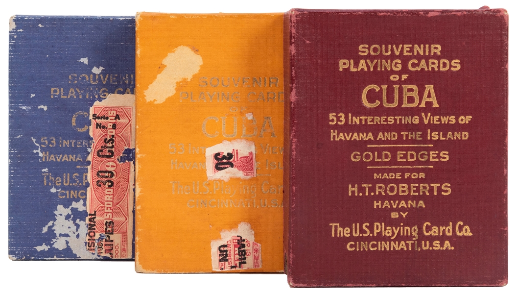 [Cuba] Three Cuba Souvenir Decks. USPC, ca. 1915. Including...