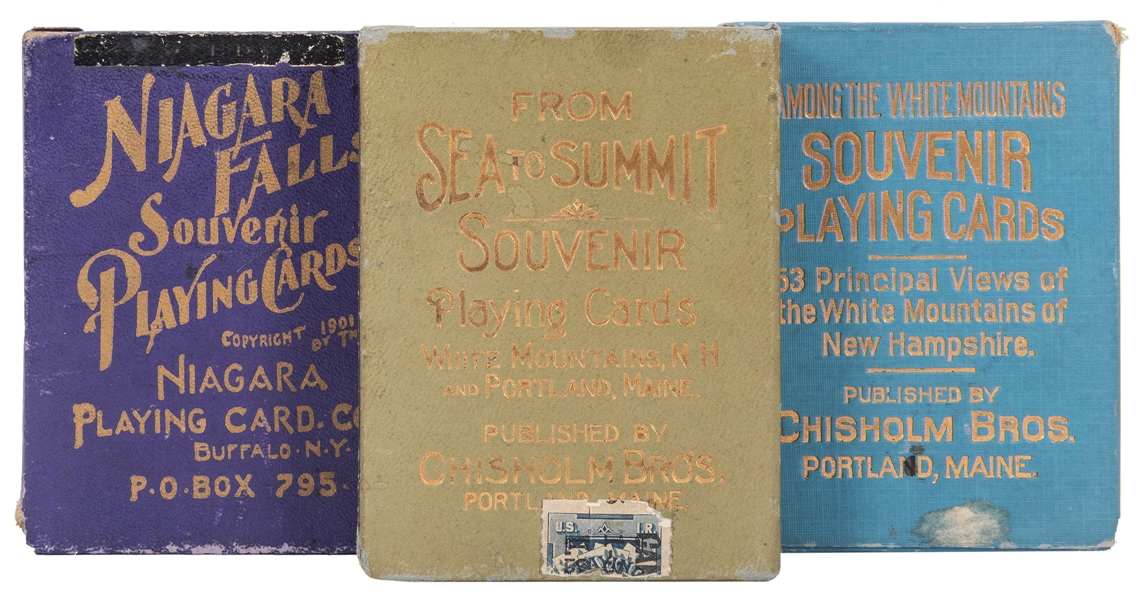  [New England] Trio of Souvenir Playing Card Decks. Includin...