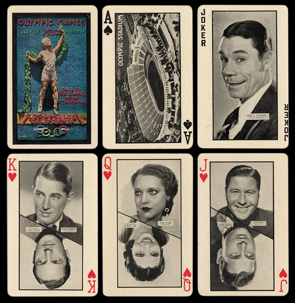  [Olympics] 10th Olympiad Playing Cards. P.G. Wenger, 1932. ...