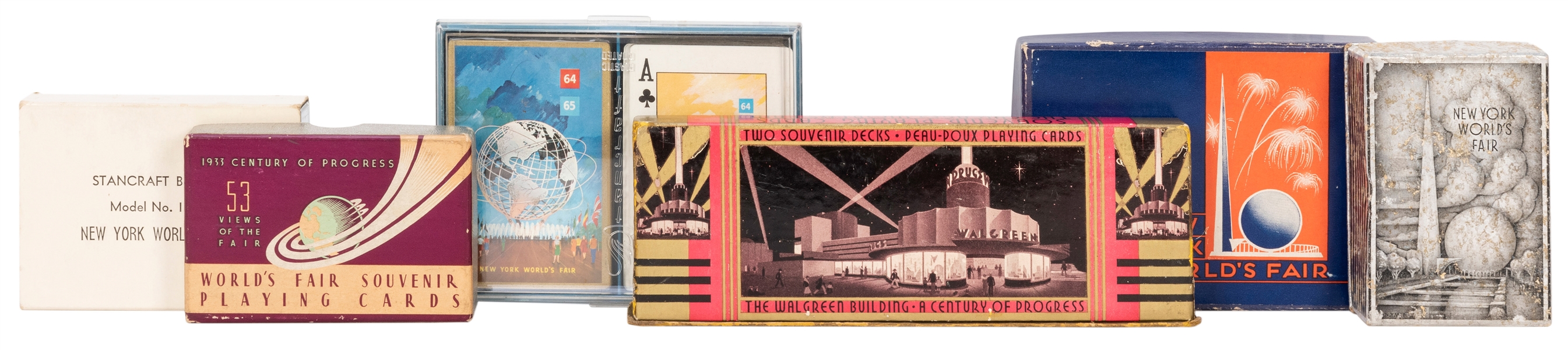  Seven World’s Fair Playing Card Sets. Including three doubl...