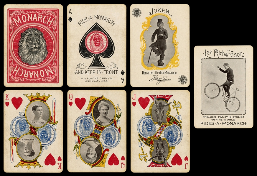 Monarch Bicycle Advertising Playing Cards. Cincinnati: USPC...