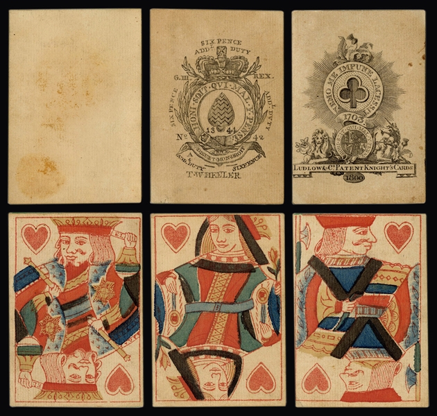  Ludlow & Co. Patent Knight’s Cards & T. Wheeler Playing Car...
