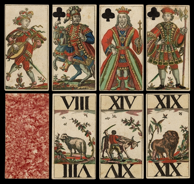  Andreas Benedict Gobl Tarock Playing Cards. Munich, ca. 178...