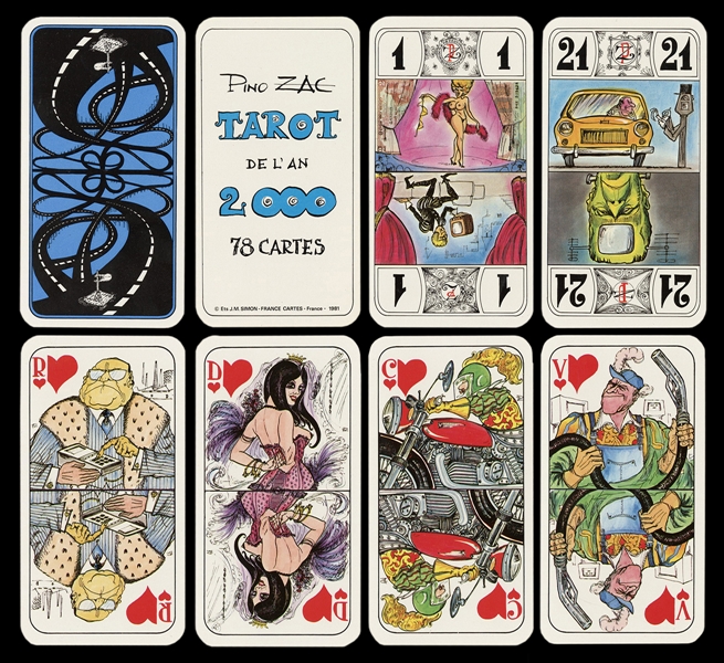  [Tarot] Grimaud Pino Zac Tarot Playing Cards. France, 1981....