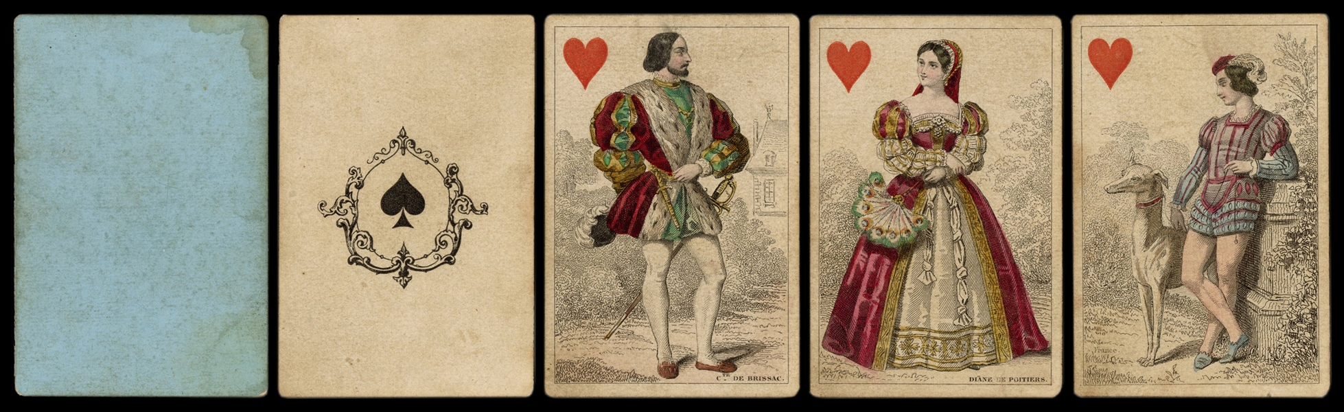  Cartes Parisienne. French, ca. 1860. 52/52 (complete). Cost...