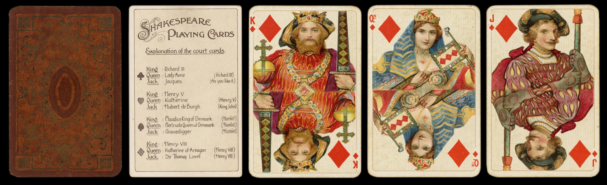  Shakespeare Playing Cards. Frankfurt: Dondorf, ca. 1925. 52...
