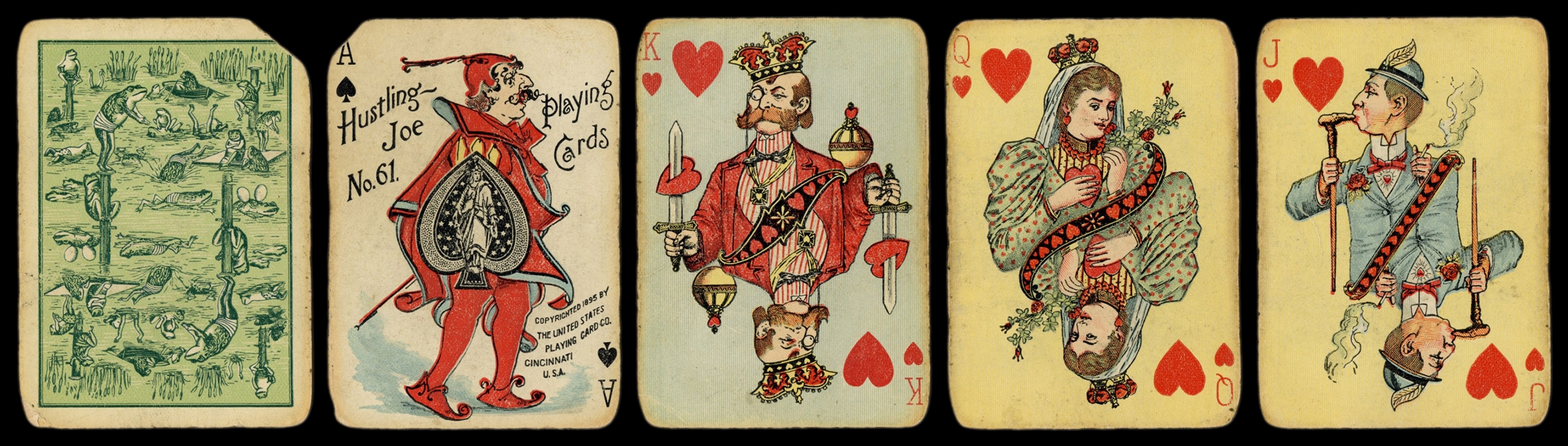  Hustling Joe No. 61 Playing Cards. Cincinnati: USPC, 1895. ...