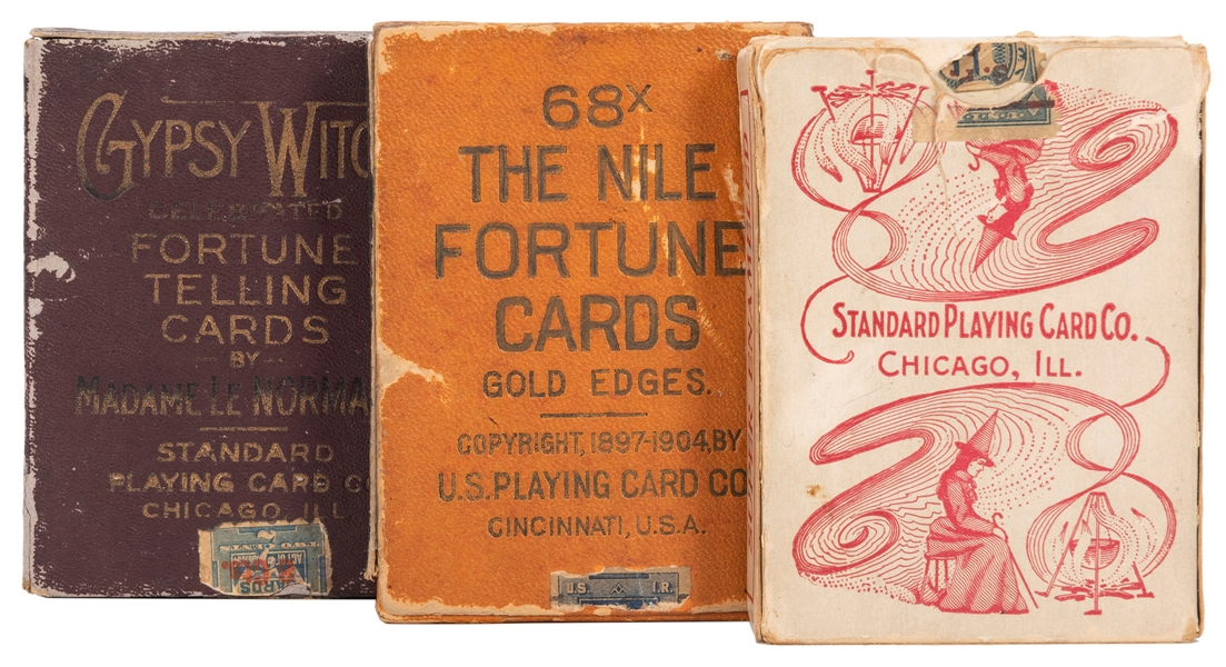  Three Fortune-Telling Decks of Playing Cards. Including Gyp...