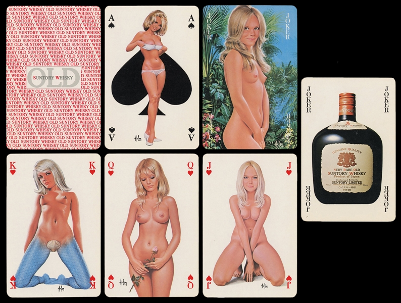  Suntory Whisky “Aslan Girls” Pinup Playing Cards. Japan: As...