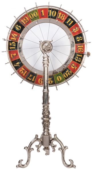  Ornate Roulette/Gaming Wheel Set. 1930s. Set of three paint...