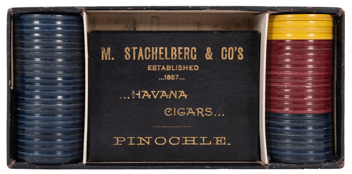  M. Stachelberg & Co. Havana Cigars Pinochle Set. New York, ...