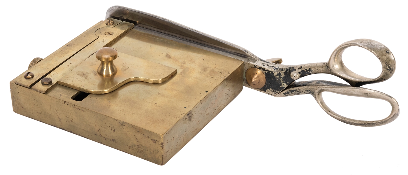  Brass Card Trimmer. Maker unknown, late 19th/early 20th cen...