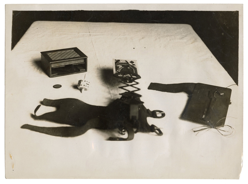  Photograph of Card Sharping / Cheating Devices. London, ca....