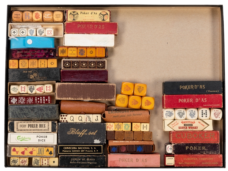  Large Poker Dice Collection. Bulk early to mid-20th century...