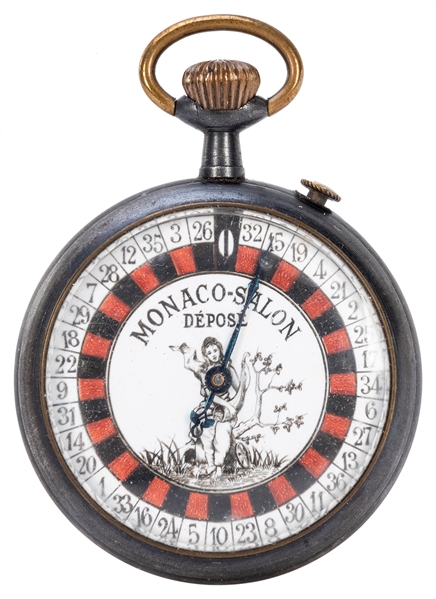  Roulette Gambling Pocket Watch. Monaco-Salon. French, ca. 1...