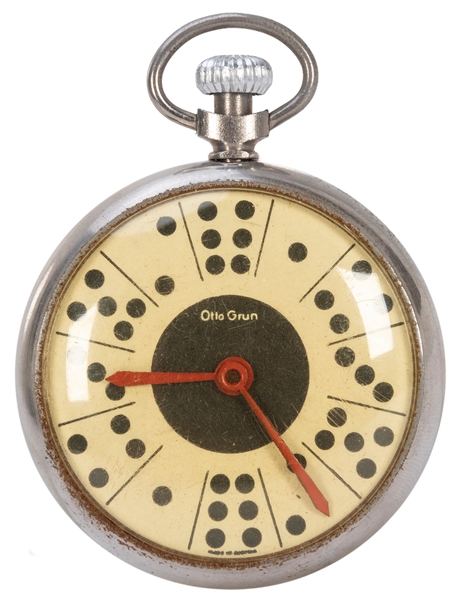  Otto Grun Dice Game Pocket Watch. Circa 1950s. Turn the ste...