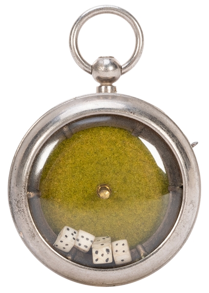  Dice Shaker Pocket Watch. Circa 1920s/30s. Flicking the sid...