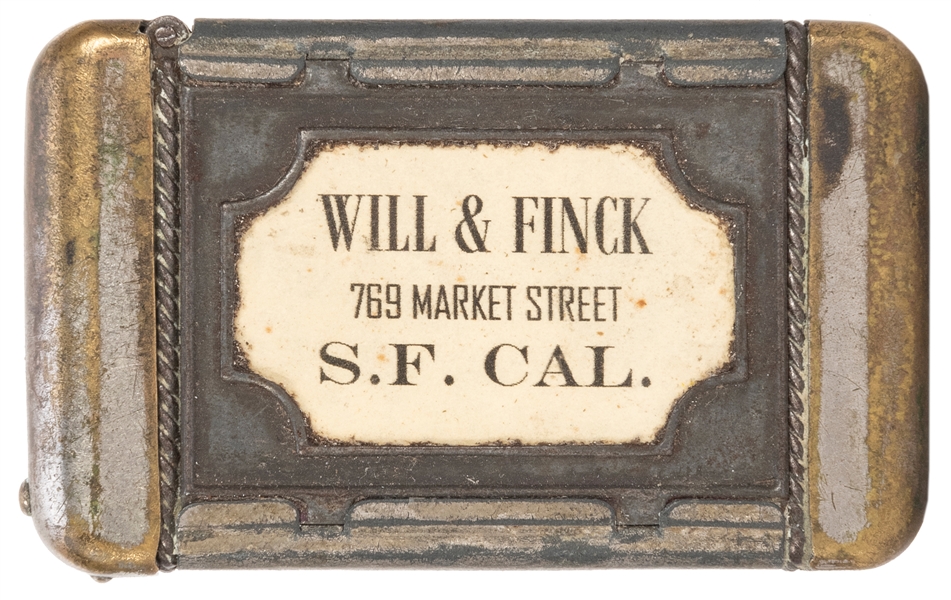  Will & Finck Advertising Match Safe. San Francisco [?], ca....