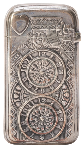  Gorham Silver Playing Cards Match Safe. Circa 1900s. Finely...