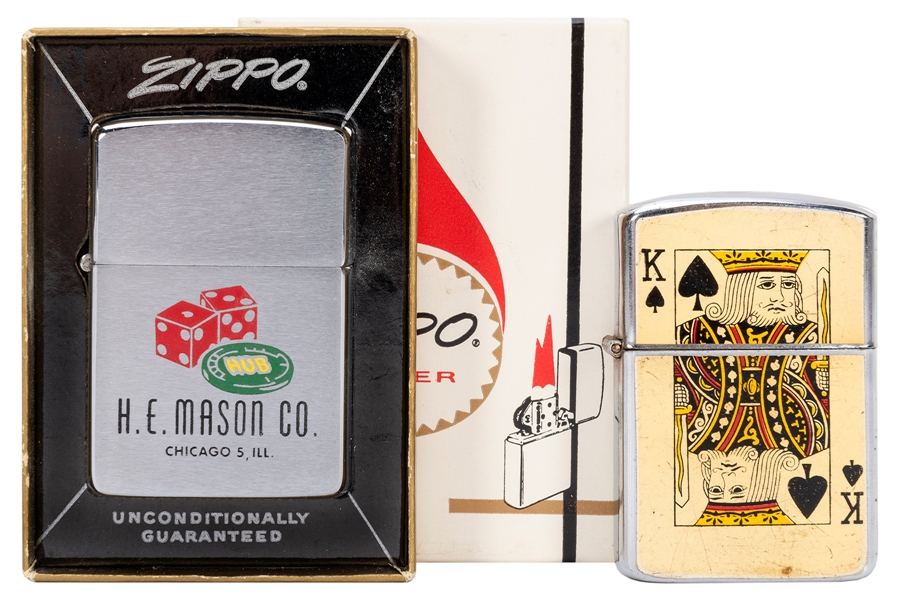  Pair of Gambling / Playing Card Advertising Lighters. Inclu...