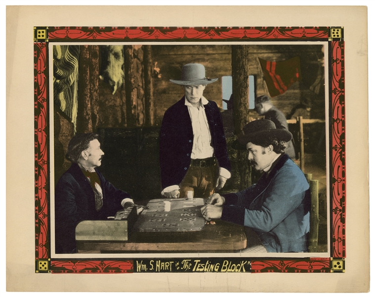  The Testing Block. 1920. Lobby card from the silent film wh...
