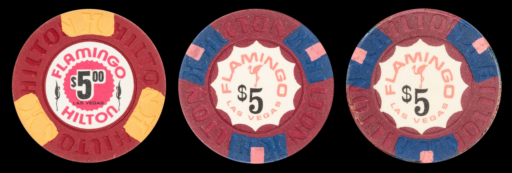  Flamingo Casino Chips. Lot of 3. Including Flamingo Las Veg...