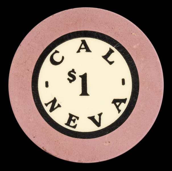  Cal-Neva $1 Crest & Seal Chip. Tahoe, NV, ca. 1930s. Light ...