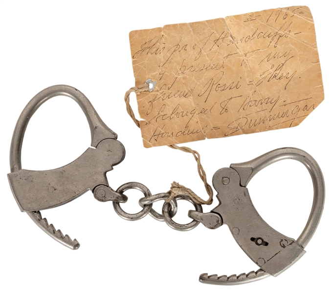 Houdini, Harry (Ehrich Weisz). Handcuffs Owned by Harry Houdini. 