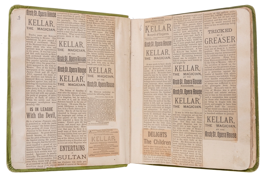 Kellar, Harry (Heinrich Keller). Harry Kellar’s 1886-87 Scrapbook. 