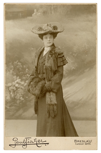 Talma (Mary Ann Ford). Cabinet Card Portrait of Mercedes Talma, Queen of Coins. 