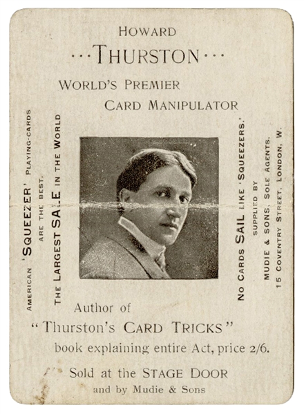 Thurston, Howard. Early Thurston Throw-Out Card. 