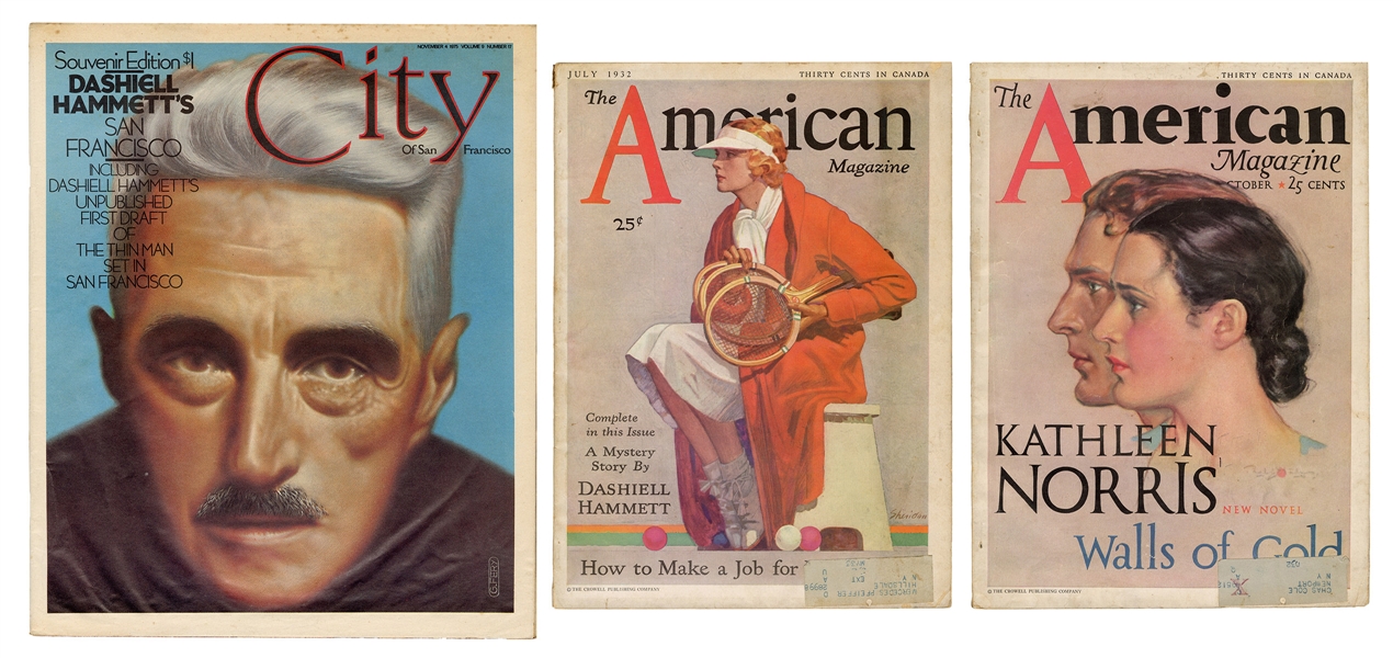  HAMMETT, Dashiell (1894–1961). First Two Magazine Appearanc...