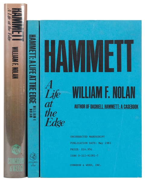  [HAMMETT, Dashiell]. –– NOLAN, William F. Hammett: A Life a...