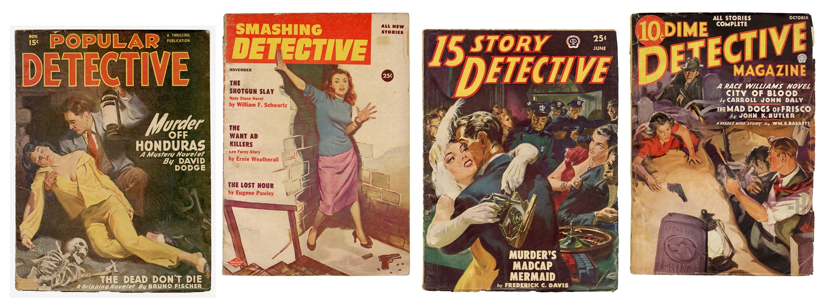  [DETECTIVE PULPS]. Various Detective Writers in Pulp Magazi...