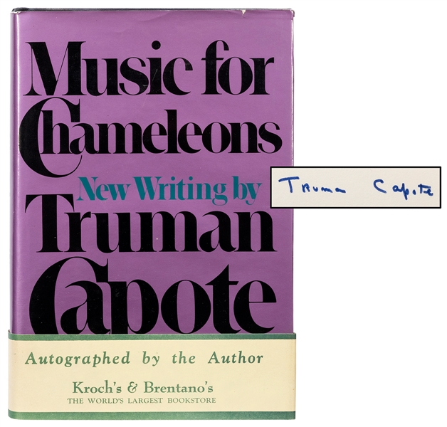  CAPOTE, Truman (1924–1984). Music for Chameleons. New York:...