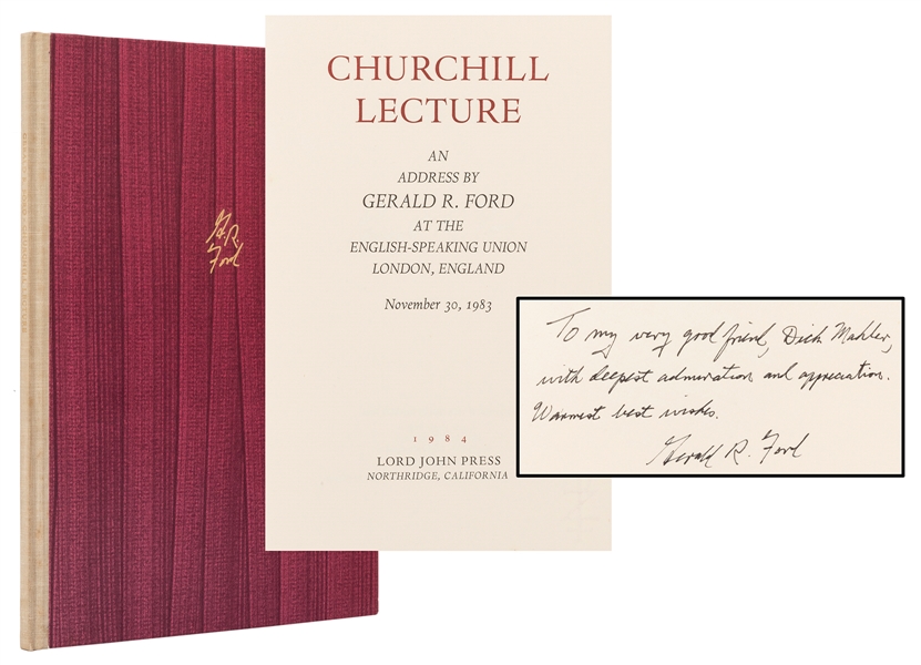  FORD, Gerald Rudolph (1913–2006). Churchill Lecture: An Add...