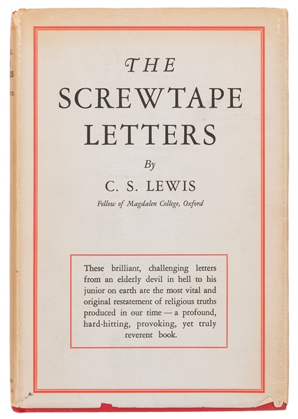  LEWIS, Clive Staples (1898–1963). The Screwtape Letters. Ne...