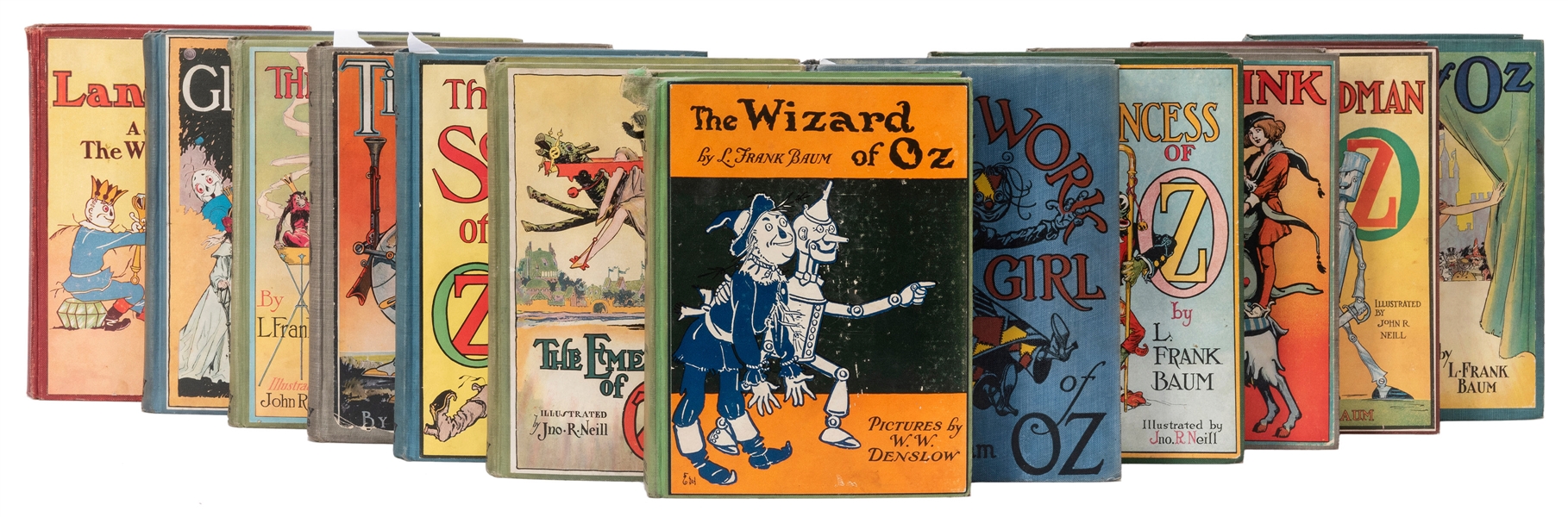  [OZ] BAUM, L. Frank (1856–1919). Group of 12 Oz Books. Comp...