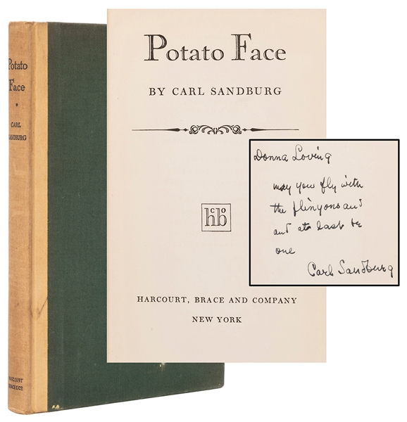  SANDBURG, Carl (1878–1967). Potato Face. New York: Harcourt...