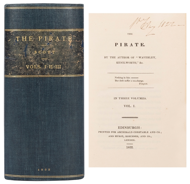  SCOTT, Walter, Sir (1771–1832). The Pirate. Edinburgh: for ...