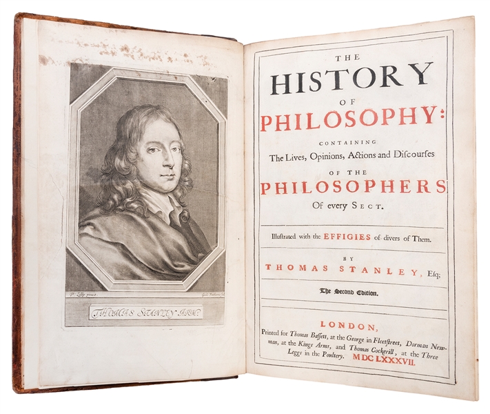  STANLEY, Thomas (1625–1678). The History of Philosophy… Lon...