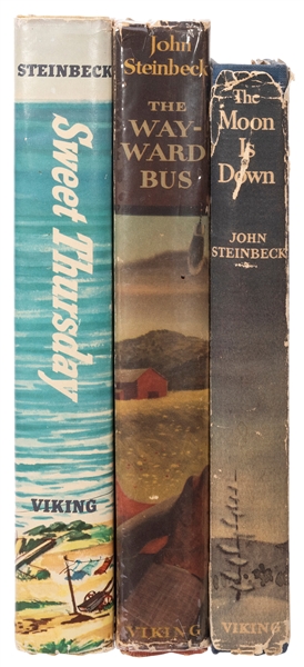  STEINBECK, John (1902–1968). Three Titles. Including: The M...