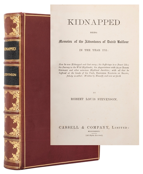  STEVENSON, Robert Louis (1850–1894). Kidnapped: Being Memoi...
