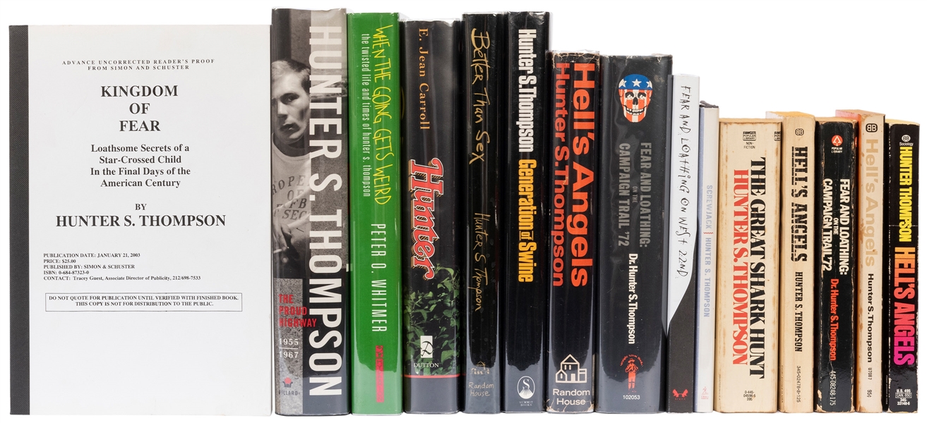  THOMPSON, Hunter S. (1937–2005). Group of 15 Titles. Includ...