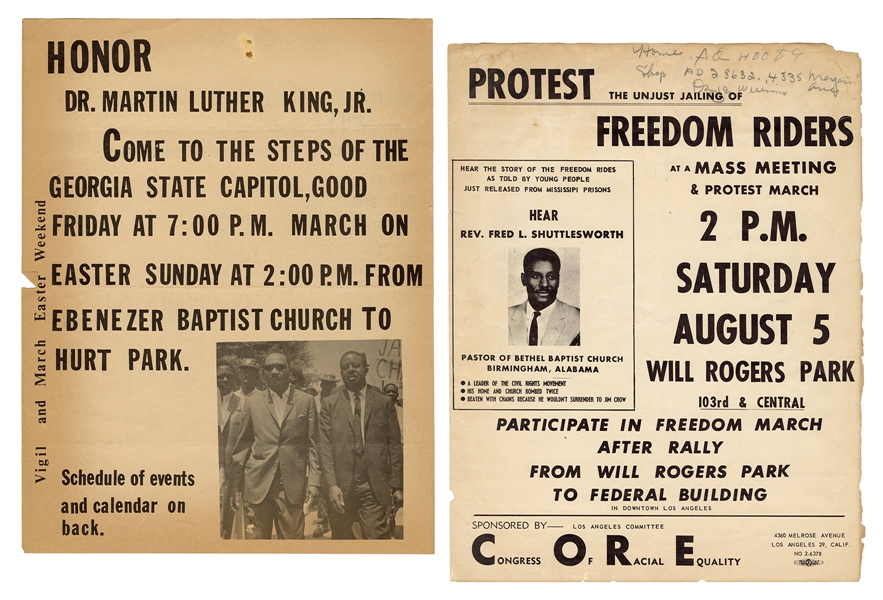  [CIVIL RIGHTS]. –– Two 1960s Civil Rights Handbills / Flyer...
