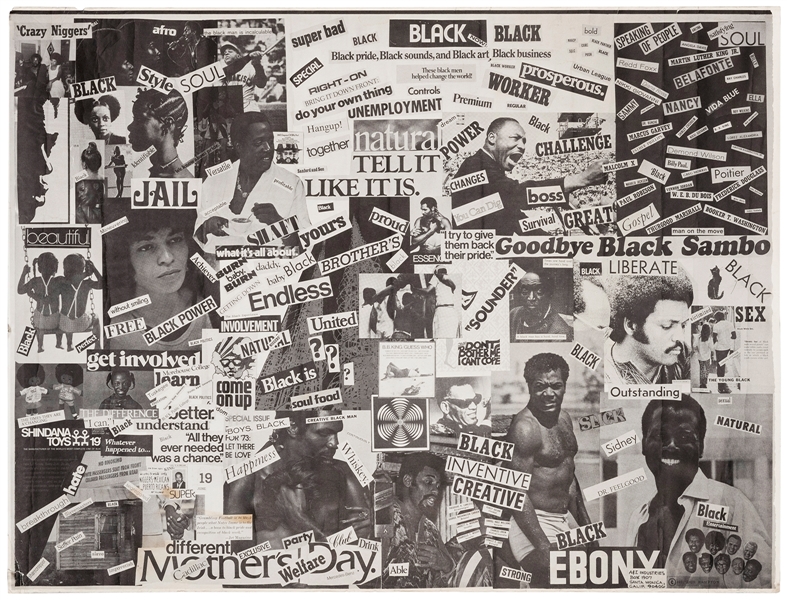  HAMPTON, Don. [Untitled], African American Collage Poster. ...