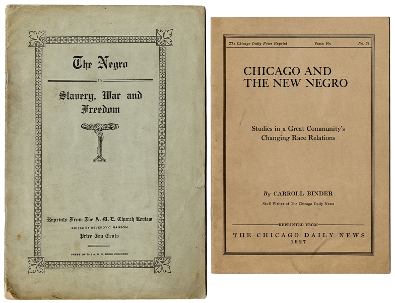  Two African American Related Jim Crow Era Pamphlets. Pair o...