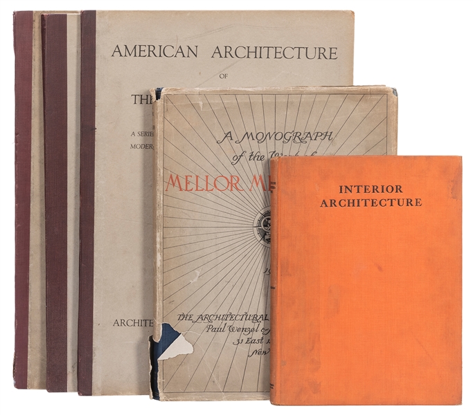  [ARCHITECTURE]. Group of 5 Titles. Including: A Monograph o...
