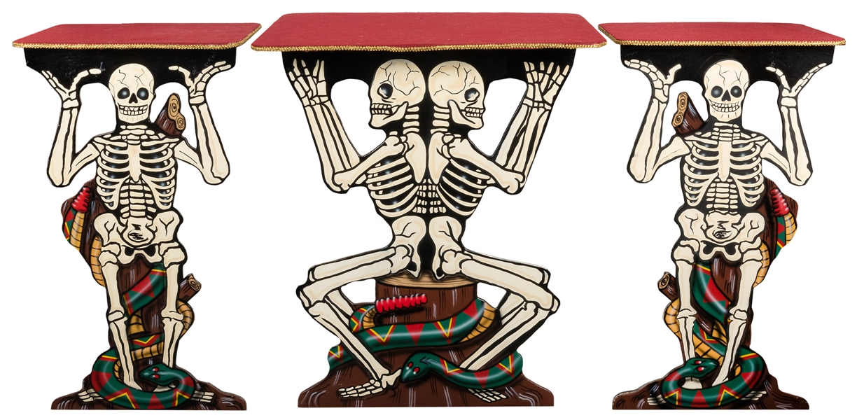  John Daniel Thayer Skeleton Table Trio. Limited edition ske...
